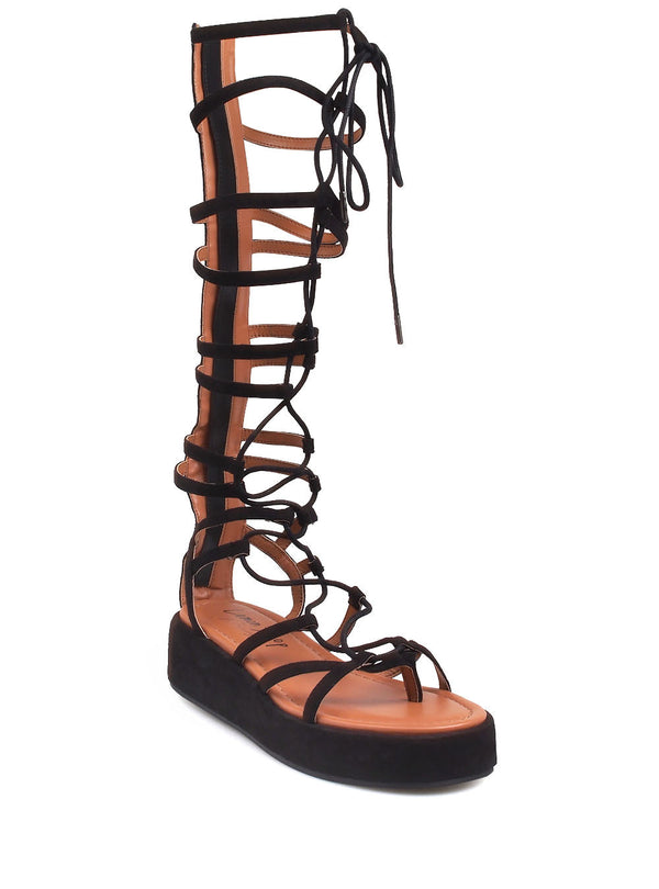 Privileged By J.c. Dossier Macdougal Black Vegan Suede Platform