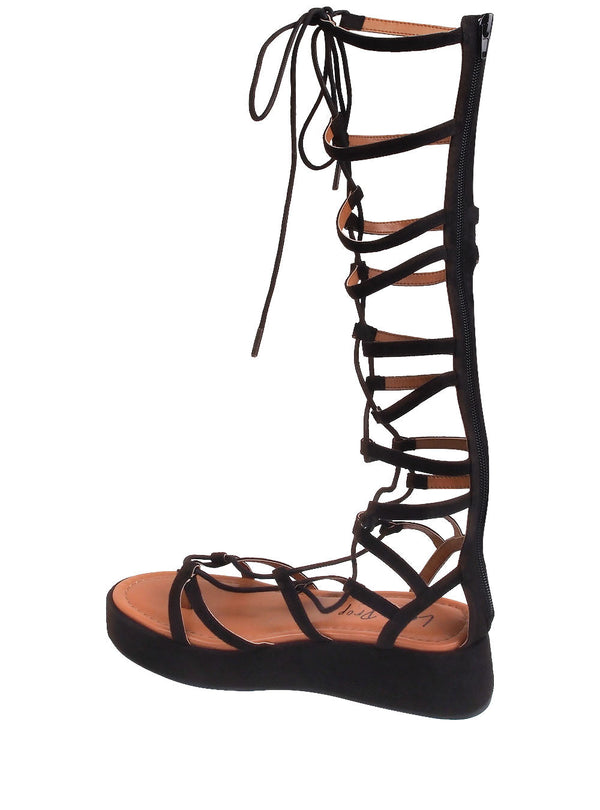 Privileged By J.c. Dossier Macdougal Black Vegan Suede Platform