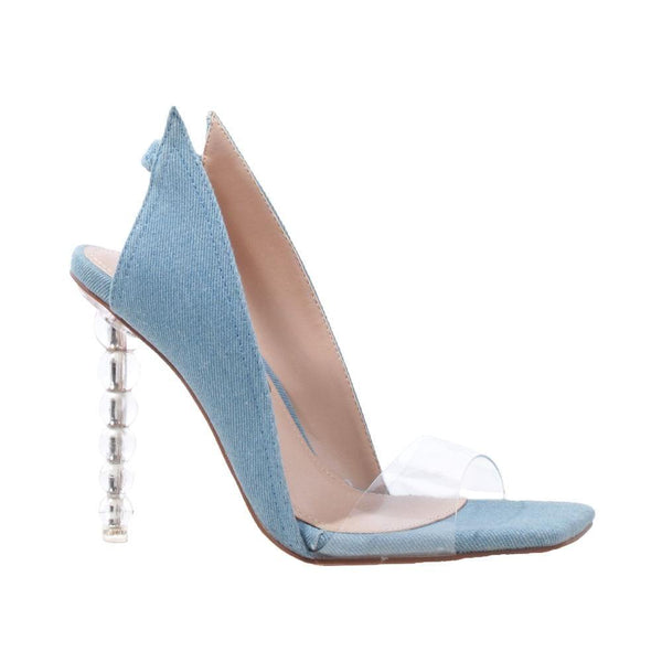 Privileged By J.c. Dossier Madona Solids Clear Pearl Heel