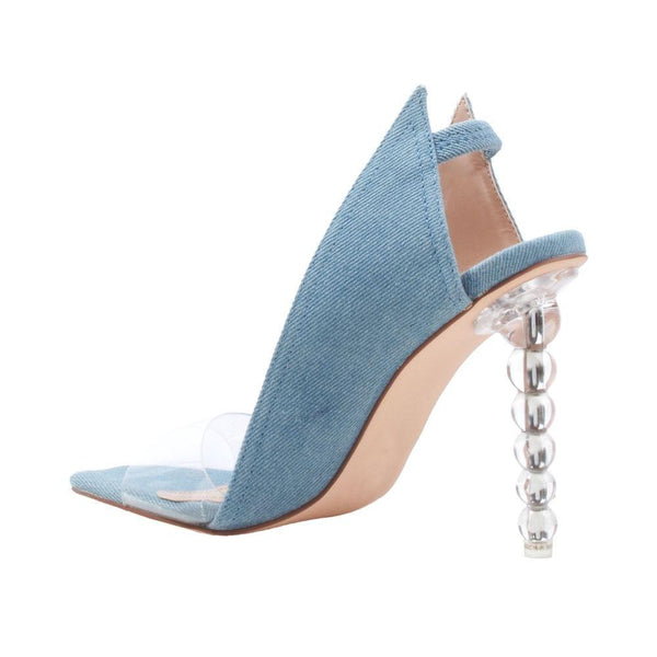 Privileged By J.c. Dossier Madona Solids Clear Pearl Heel