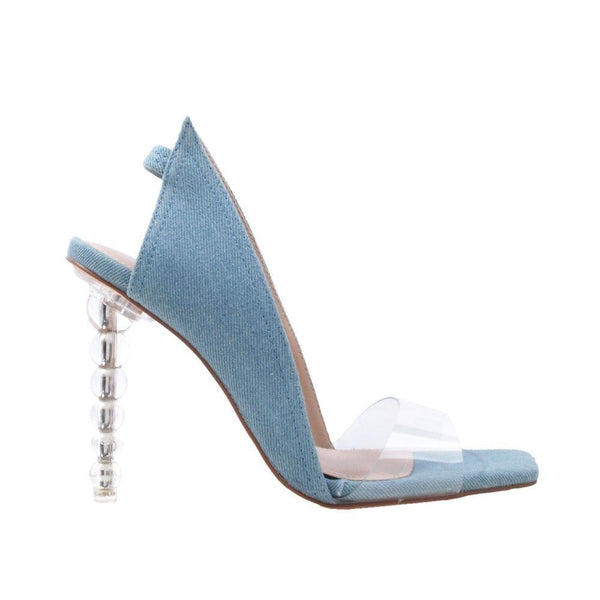 privileged by j.c. dossier Madona Solids Clear Pearl Heel