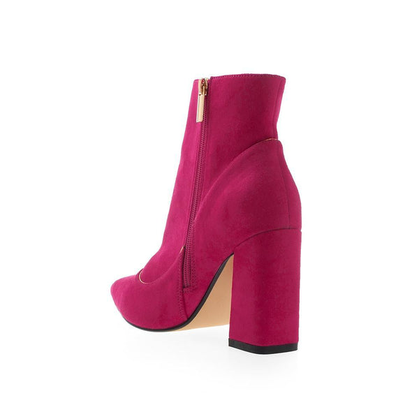 Privileged By J.c. Dossier Maelia Fuchsia Booties 3.5" Heel