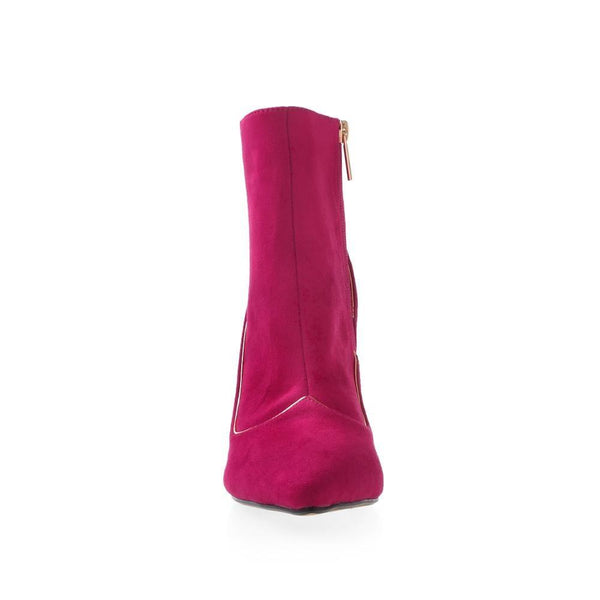 Privileged By J.c. Dossier Maelia Fuchsia Booties 3.5" Heel