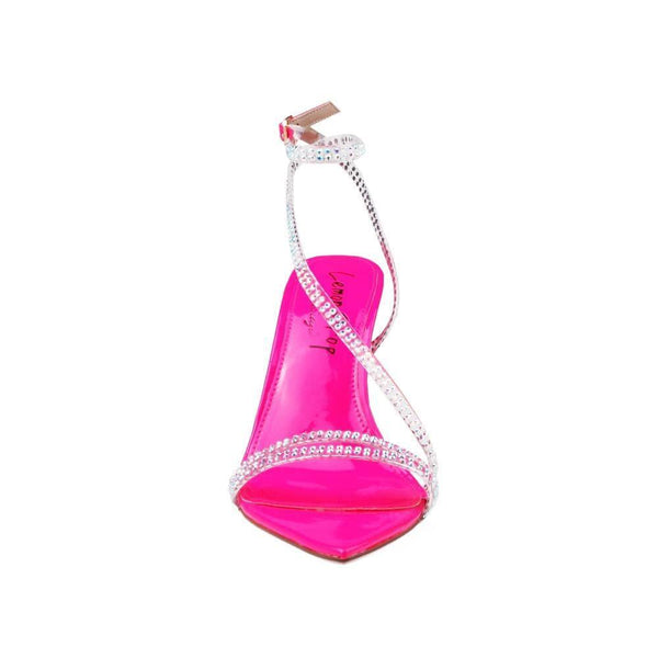 Privileged By J.c. Dossier Magdalena Hot Pink Rhinestone Heel