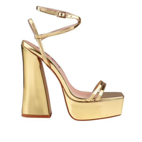 privileged by j.c. dossier Malcolm Gold Platform Heels