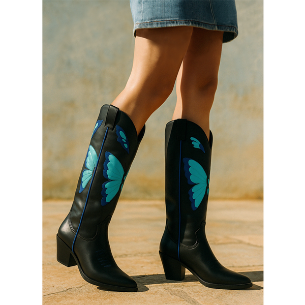 Privileged By J.c. Dossier Mallow Black Vegan Leather Boot