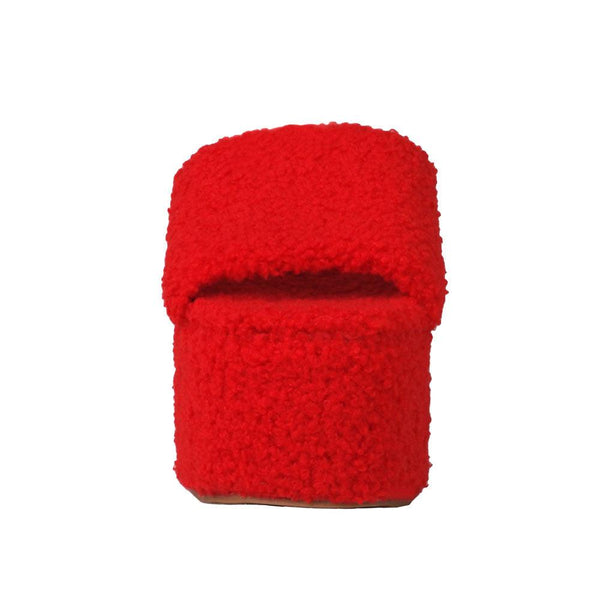 Privileged By J.c. Dossier Mandee Red Fuzzy Platform