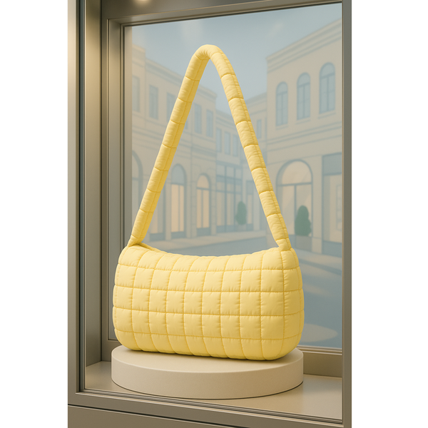 Privileged By J.c. Dossier Marcelle Puffy Yellow Handbag