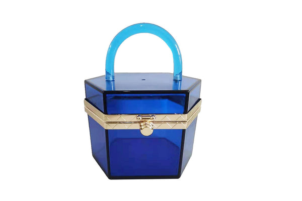 Privileged By J.c. Dossier Marcie Hexagon Neon Pink Handbag