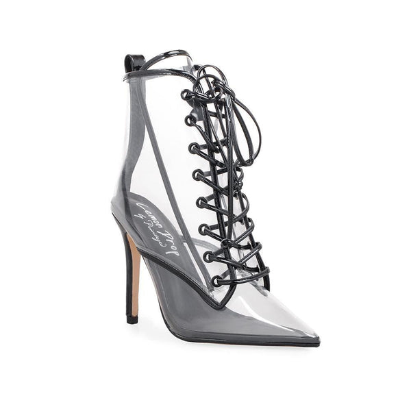 Privileged By J.c. Dossier Mariann Clear Vinyl Platform Boots