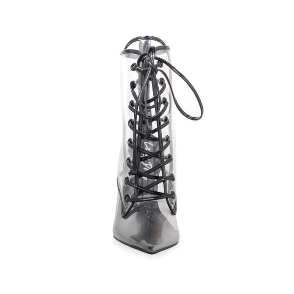 Privileged By J.c. Dossier Mariann Clear Vinyl Platform Boots