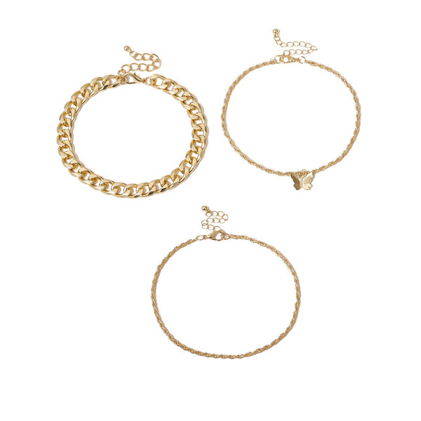 Privileged By J.c. Dossier Mariposa Butterfly Charm Anklet