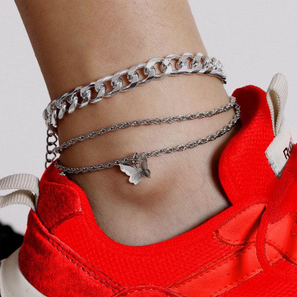 Privileged By J.c. Dossier Mariposa Butterfly Charm Anklet