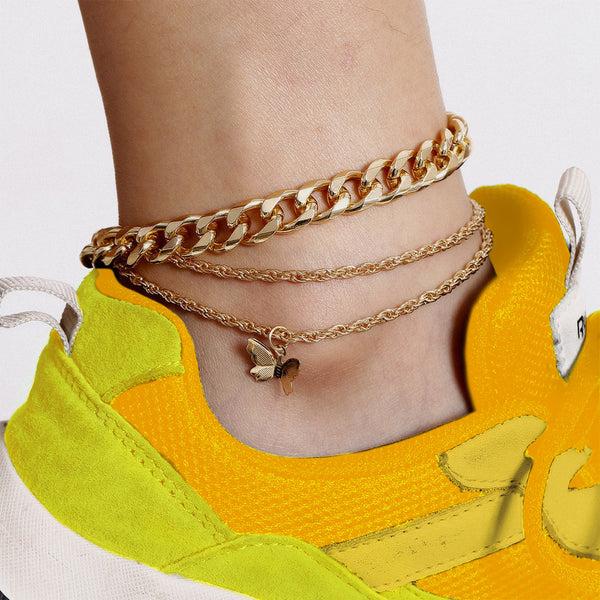 privileged by j.c. dossier Mariposa Butterfly Charm Anklet
