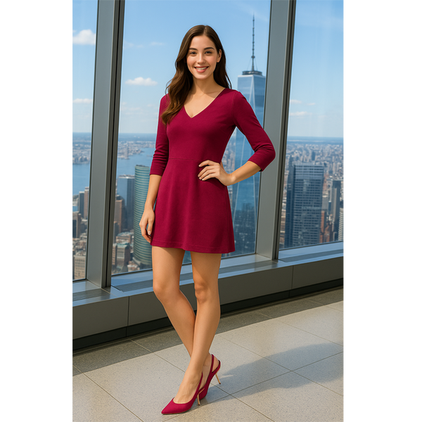 Privileged By J.c. Dossier Marvale Vegan Suede Heel In Red