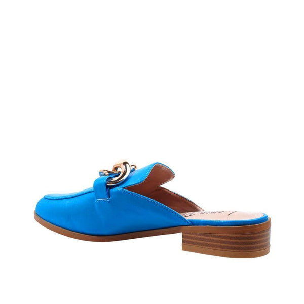 Privileged By J.c. Dossier Matity Blue Vegan Leather Slip-On Flats
