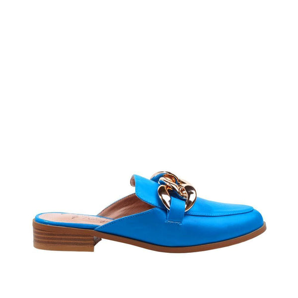 privileged by j.c. dossier Matity Blue Vegan Leather Slip-On Flats