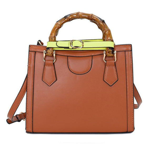 Privileged By J.c. Dossier Mazikeen Green Vegan Leather Handbag