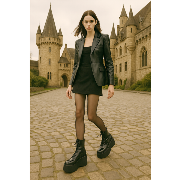 Privileged By J.c. Dossier Meliss Black Platform Bootie