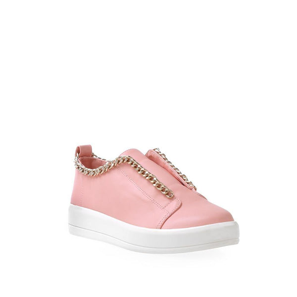 Privileged By J.c. Dossier Mercarol Pink Vegan Leather Sneakers