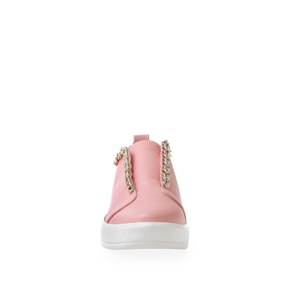 Privileged By J.c. Dossier Mercarol Pink Vegan Leather Sneakers