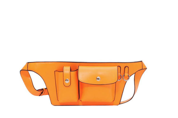 Privileged By J.c. Dossier Mia Neon Pink Vegan Leather Handbag