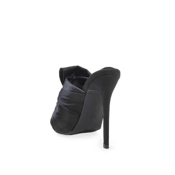 Privileged By J.c. Dossier Minogue Black Satin Heels