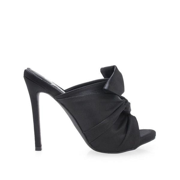 privileged by j.c. dossier Minogue Black Satin Heels