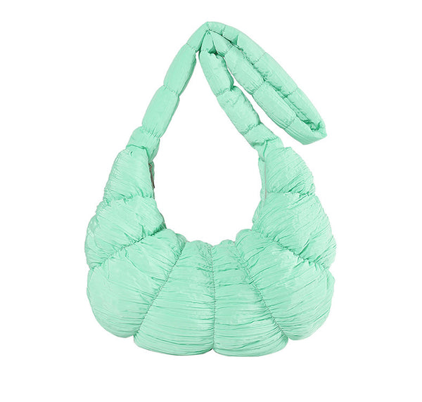 privileged by j.c. dossier Mint Puffy Shoulder Bag | Bold Statement Handbag