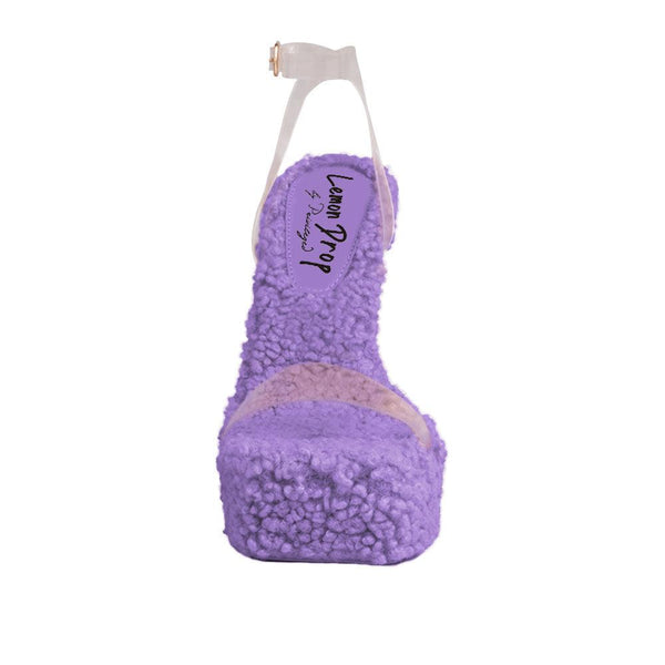 Privileged By J.c. Dossier Naja Purple Fuzzy Platform Sandal