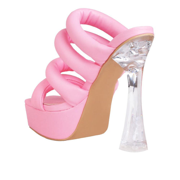 Privileged By J.c. Dossier Namora Pink Platform Heels
