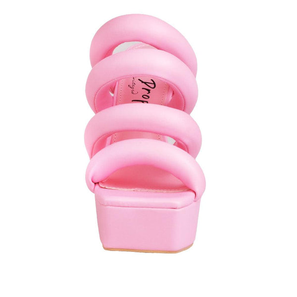 Privileged By J.c. Dossier Namora Pink Platform Heels