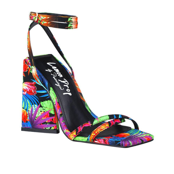 Privileged By J.c. Dossier Naomi Floral Ankle Buckle Heel