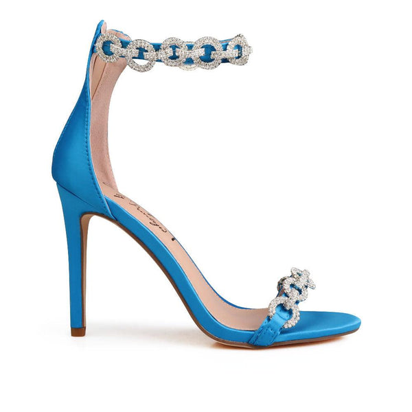privileged by j.c. dossier Nash Rhinestone Strappy Heel - Turquoise