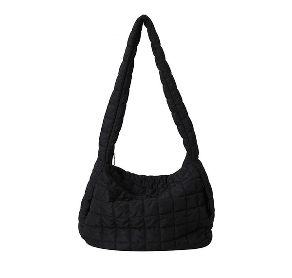 Privileged By J.c. Dossier Nashla Quilted Shoulder Bag In White