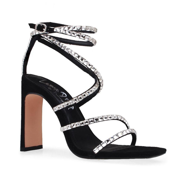Privileged By J.c. Dossier Naydeen Black Rhinestone Heel