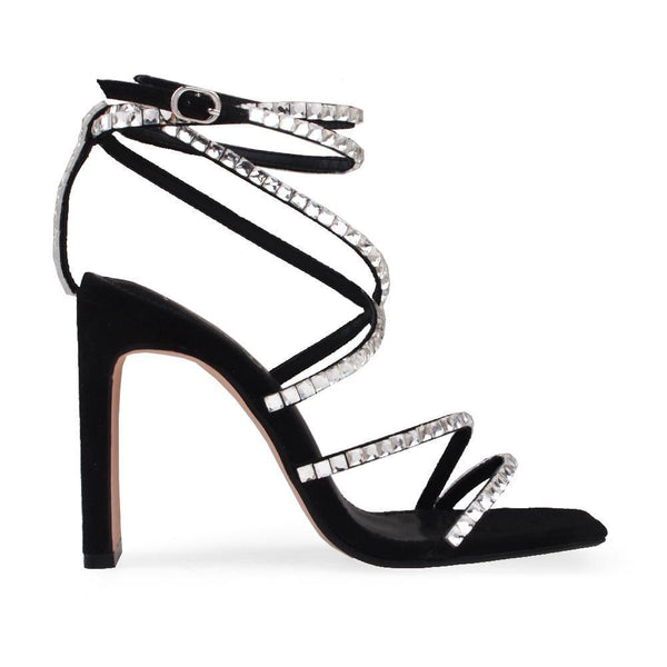 privileged by j.c. dossier Naydeen Black Rhinestone Heel