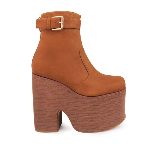 privileged by j.c. dossier Nekoma Brown Platform Bootie | Bold & Festival-Ready