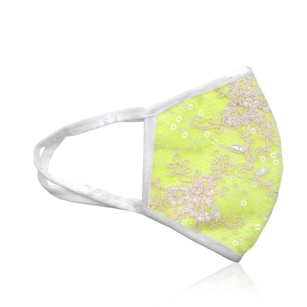 Privileged By J.c. Dossier Neon Lace Mask - Festival-Ready