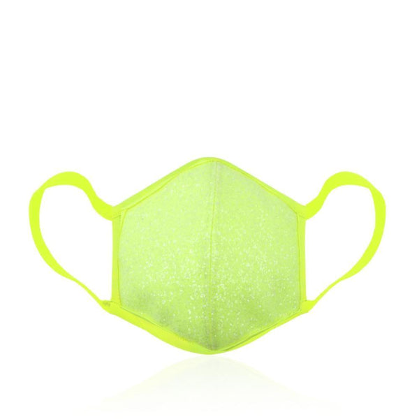Privileged By J.c. Dossier Neon Yellow Glitter Fashion Mask