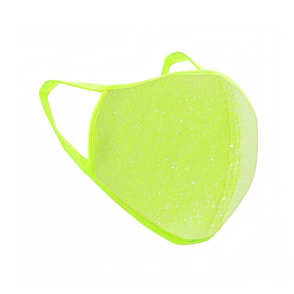 privileged by j.c. dossier Neon Yellow Glitter Fashion Mask