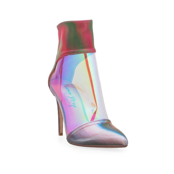 Privileged By J.c. Dossier Newton Iridescent Clear Vinyl Bootie