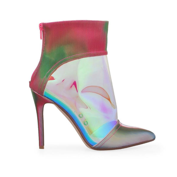 privileged by j.c. dossier Newton Iridescent Clear Vinyl Bootie
