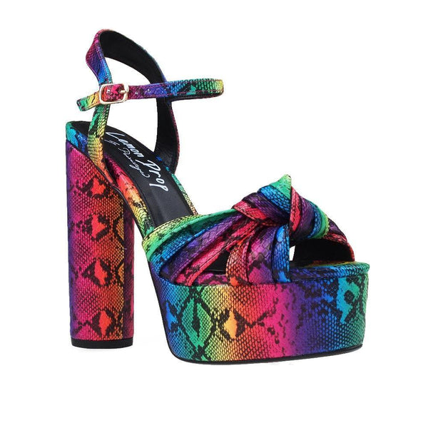 Privileged By J.c. Dossier Noreen Rainbow Platform Heels