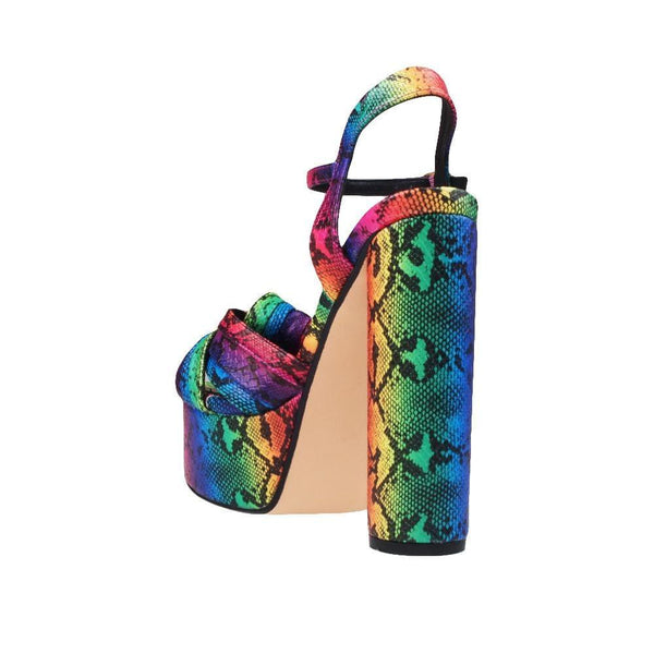 Privileged By J.c. Dossier Noreen Rainbow Platform Heels
