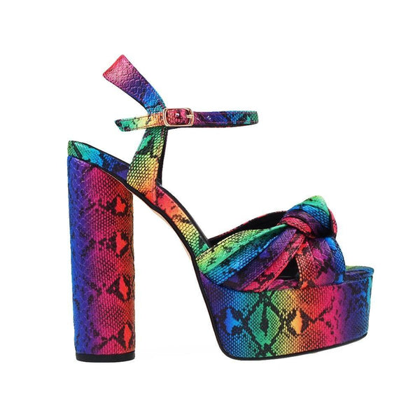 privileged by j.c. dossier Noreen Rainbow Platform Heels