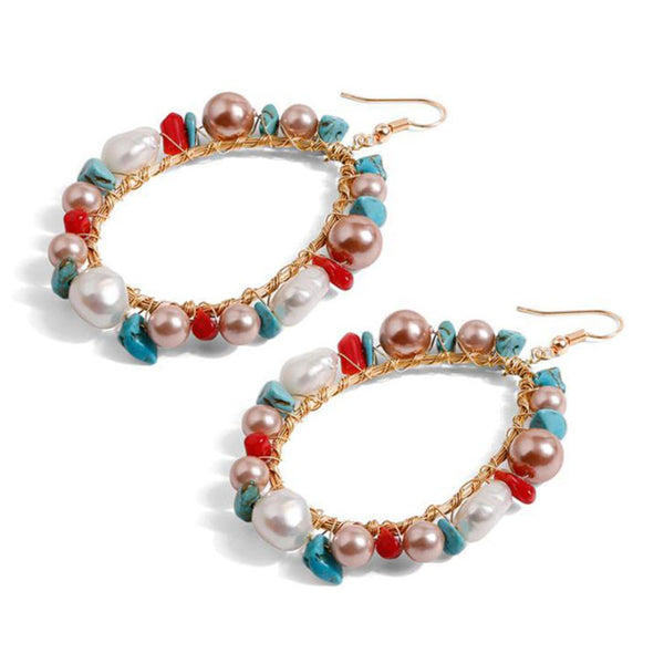 Privileged By J.c. Dossier Ona Statement Earrings - Bold Multi Color