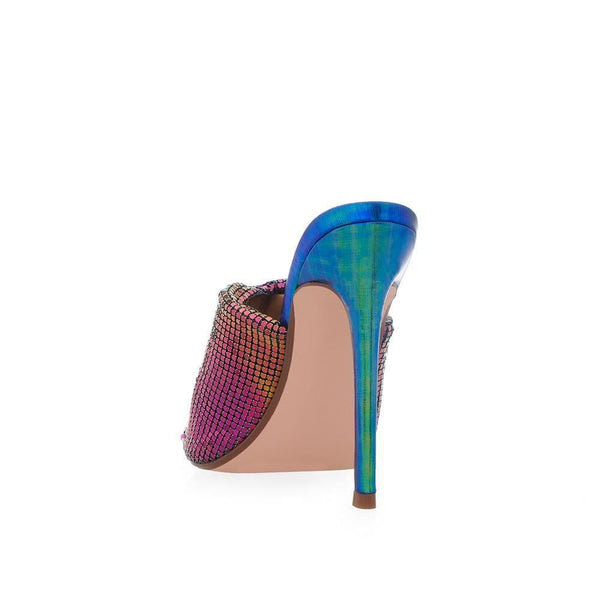 Privileged By J.c. Dossier Ongoing Metallic Mesh Heels - Bold & Edgy