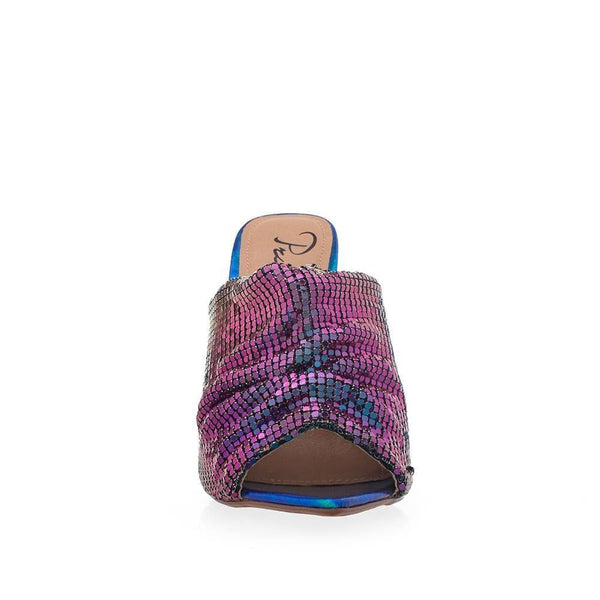 Privileged By J.c. Dossier Ongoing Metallic Mesh Heels - Bold & Edgy