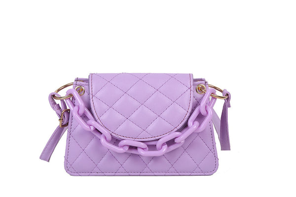 Privileged By J.c. Dossier Ornate Chain Stitch Yellow Purse